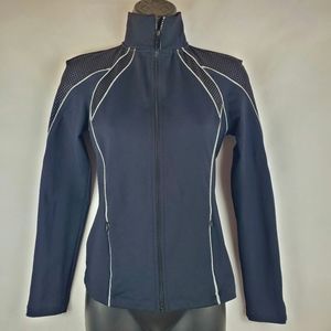 BEBE Sport black red track jacket small